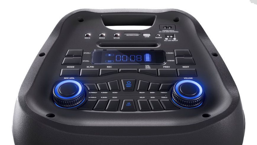 Акустична Bluetooth система MANTA SPK 5450 300 Вт + мікрофон, пульт, підсвітка (10 годин роботи від акумулятора) 478318 фото