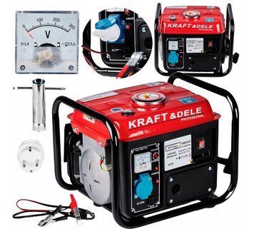 Генератор бензиновий 1,2 кВт Kraft&Dele KD109 12/230В, 2-тактний, однофазний, ручний запуск, бак 4 л, 10 годин роботи (Польща) KD109 фото