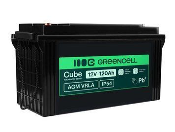 Акумулятор Green Cell AGM VRLA 12 V 120 Ah IP54 для фотоелектричних систем, яхт, човнів, сонячних панелей AGM12V120AH-J фото