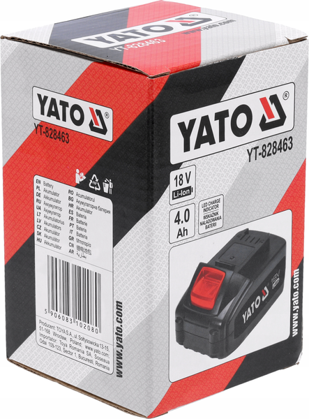 Аккумулятор LI-ION 18В 4Aч YATO YT-828463 YT-828463 фото